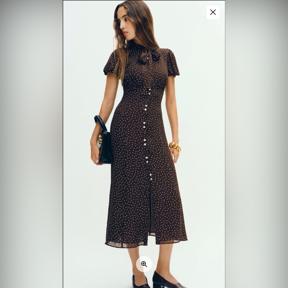 Reformation dress Bloomsberry in Colette dot NWT